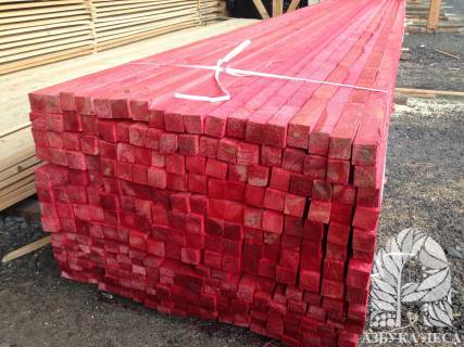 Брусок 50х50х6000 антисептированный Огнезащита (красный)