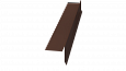 Торцевая планка ветровая 13х20х70х25х80х2000мм Коричневый 8017