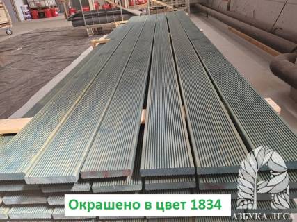 Террасная доска Лиственница АВ 28х145х3000 вельвет, окрашенная