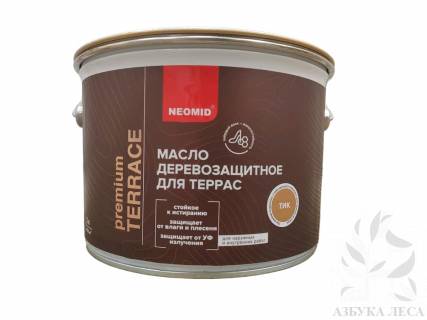 Масло для террас Неомид Premium 2л Красное дерево