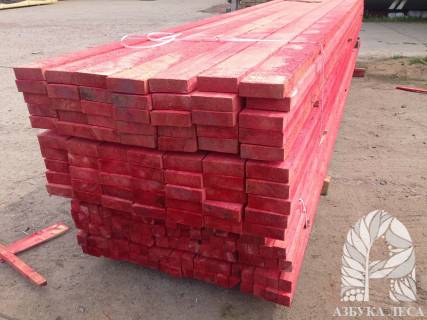 Доска сухая 40х150х6000 антисептированная Огнезащита (красный)