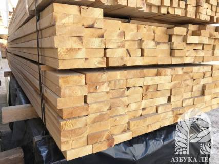 Доска сухая строганная 35х95х6000 сорт ВС