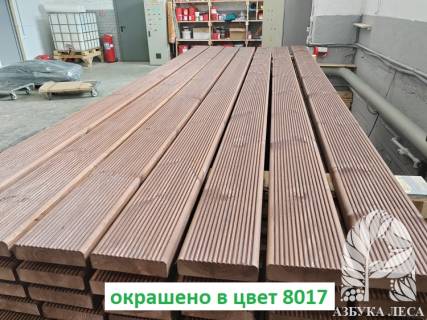 Террасная доска Хвоя 36х140х6000 АВ вельвет, окрашенная